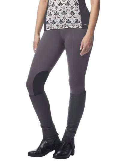 Kerrits Women's Flow Rise Knee Patch Performance Tight Pants In Peppercorn