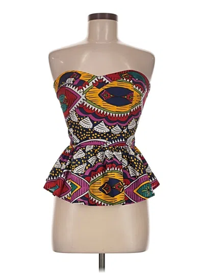 Pre-owned Kersh Sleeveless Top Purple Strapless Neckline Tops