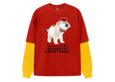 Pre-owned Kerwin Frost X Mcdonald's Sundae Thermal Layered Shirt In Orange