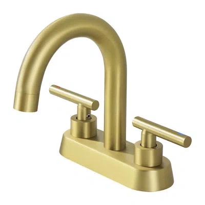Kes 4 Inch Bathroom Sink Faucet, Cupc Centerset Vanity Faucet Modern 2 Handle In Brushed Gold