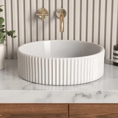 Kes Bathroom Sink White Vessel Sink Bowl Above Counter Sink Rv Bathroom Sink Round