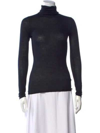 Pre-owned Kes Cashmere Turtleneck Sweater In Blue