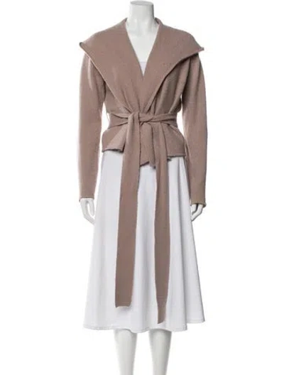 Pre-owned Kes Cashmere V-neck Sweater In Neutral