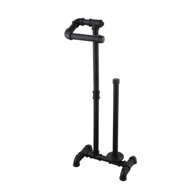 Kes Freestanding Toilet Paper Holder Stand With Reserve For Bathroom Toilet Paper Storage Black