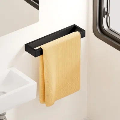 Kes Hand Towel Holder Black Towel Ring 10 Inch Towel Holder Matte Black Modern Wall Mount Sus304 Stainle