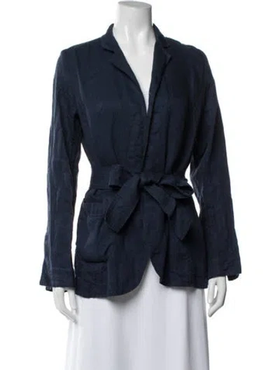 Pre-owned Kes Linen Jacket W/ Tags In Blue