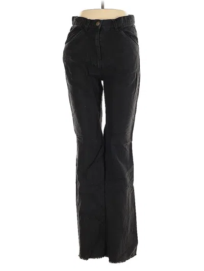 Pre-owned Kes Linen Pants In Black