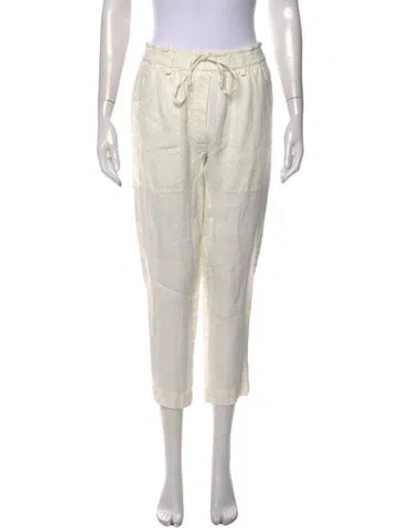 Pre-owned Kes Linen Straight Leg Pants In Neutral
