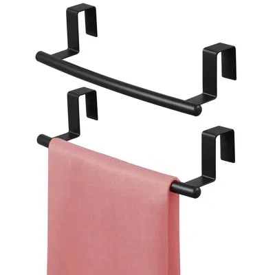Kes Over-the-door Towel Bar Towel Rack Kitchen Bathroom Over The Cabinet In Matte Black