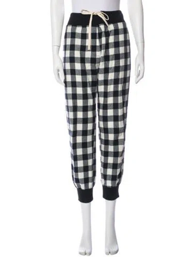 Pre-owned Kes Plaid Print Sweatpants In Black