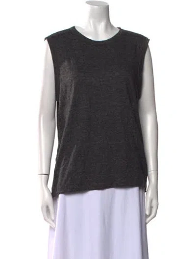 Pre-owned Kes Scoop Neck Sleeveless Top W/ Tags In Gray