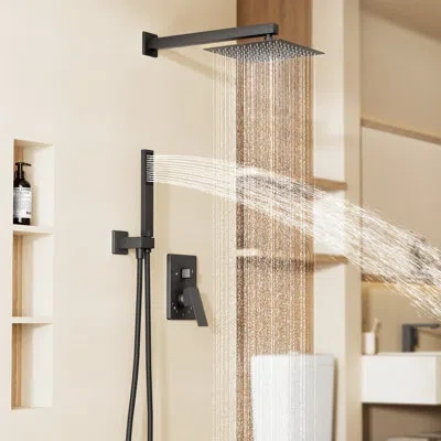 Kes Shower System With Handheld Shower Valve And Trim Kit Pressure Balance Matte Black