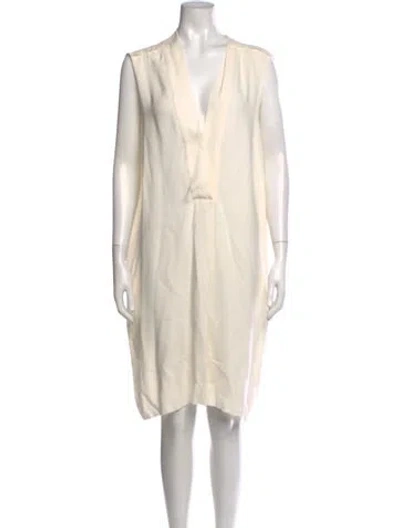 Pre-owned Kes Silk Knee-length Dress In Neutral