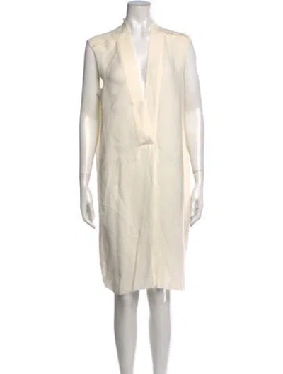 Pre-owned Kes Silk Knee-length Dress W/ Tags In Neutral