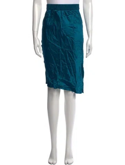 Pre-owned Kes Silk Knee-length Skirt In Blue