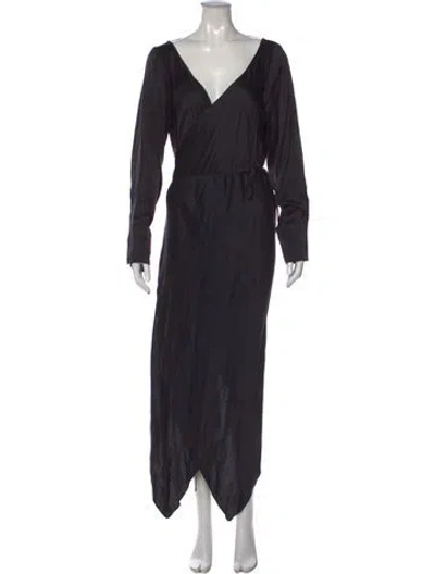 Pre-owned Kes Silk Long Dress In Black