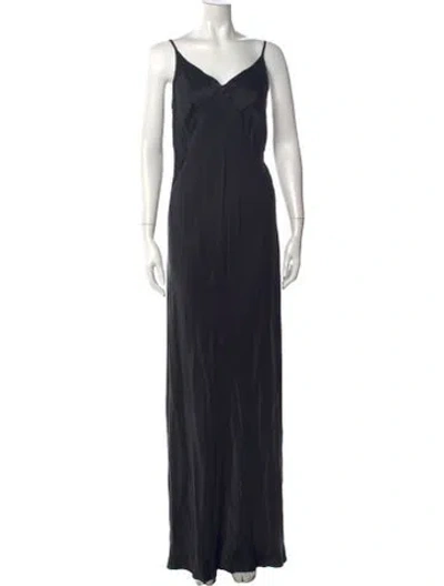 Pre-owned Kes Silk Long Dress W/ Tags In Black
