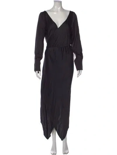 Pre-owned Kes Silk Long Dress W/ Tags In Black