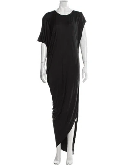Pre-owned Kes Silk Long Dress W/ Tags In Black