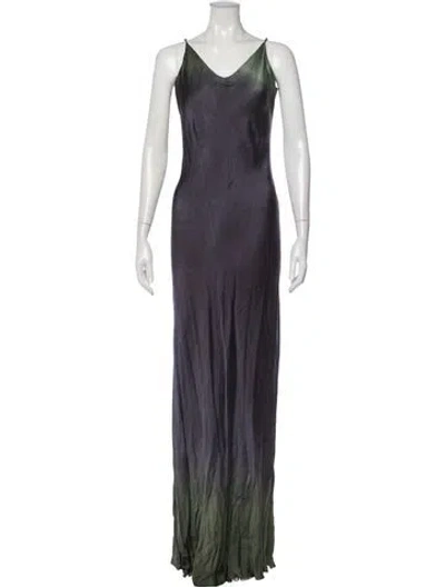 Pre-owned Kes Silk Long Dress W/ Tags In Green