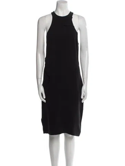 Pre-owned Kes Silk Midi Length Dress In Black