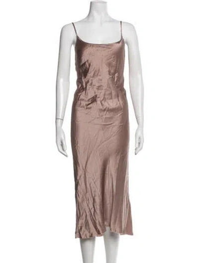 Pre-owned Kes Silk Midi Length Dress In Neutrals