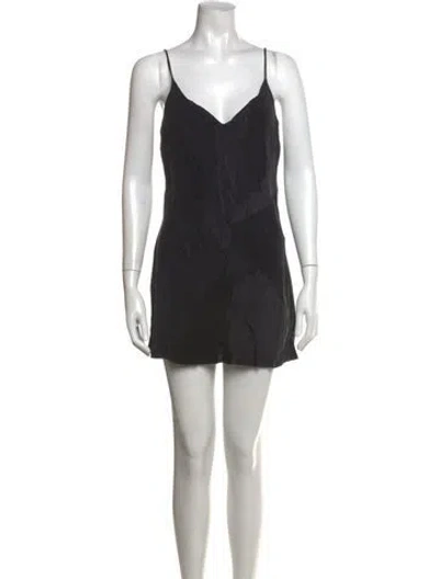 Pre-owned Kes Silk Mini Dress In Black