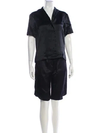 Pre-owned Kes Silk Pant Set In Blue