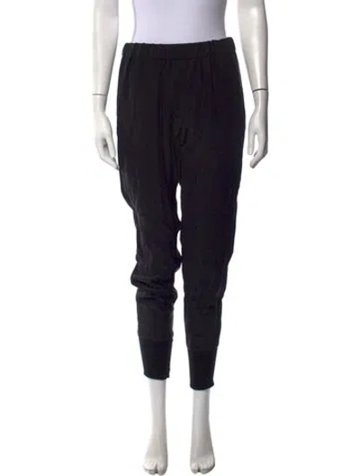 Pre-owned Kes Silk Straight Leg Pants In Black