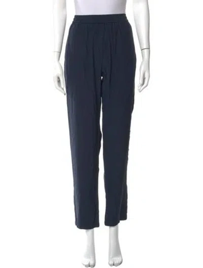Pre-owned Kes Silk Straight Leg Pants In Blue