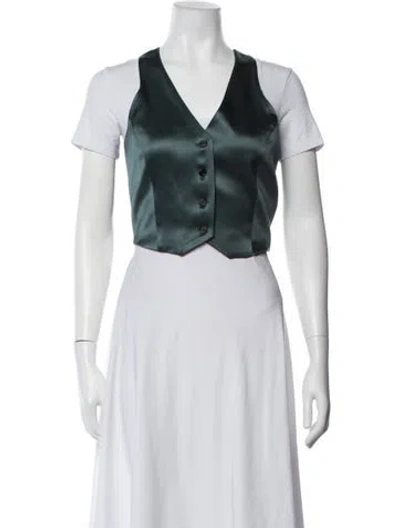 Pre-owned Kes Silk Vest In Blue