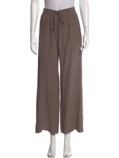 Pre-owned Kes Silk Wide Leg Pants In Brown