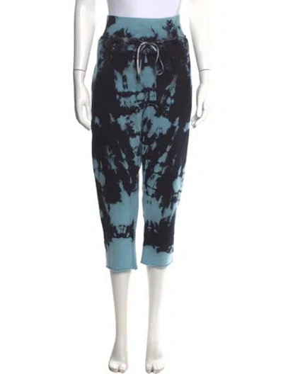 Pre-owned Kes Tie-dye Print Wide Leg Pants In Black