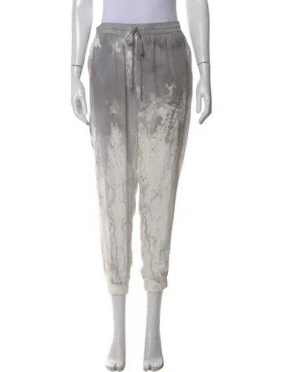 Pre-owned Kes Tie-dye Print Wide Leg Pants In Gray