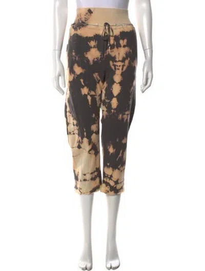 Pre-owned Kes Tie-dye Print Wide Leg Pants W/ Tags In Brown