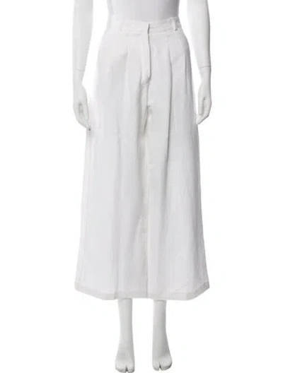 Pre-owned Kes Wide Leg Pants In White