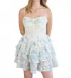 Kestan Amy Mini Dress In Blue In Blue