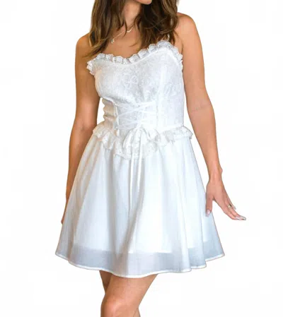 Kestan Harper Mini Dress In White