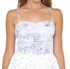 Kestan Aubrey Top In Lavender In Blue