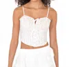 Kestan Barbara Top In White In Black