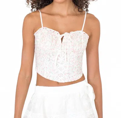 Kestan Barbara Top In White In Black