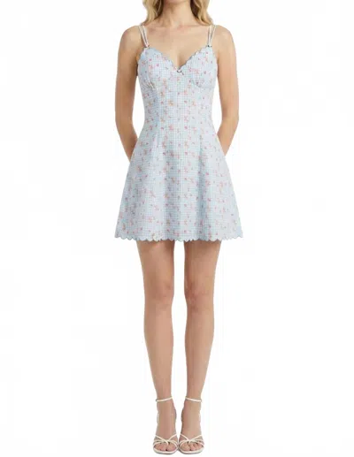 Kestan Blossom Mini Dress In Blue
