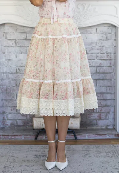 Kestan Colette Midi Skirt In Beige In Neutral
