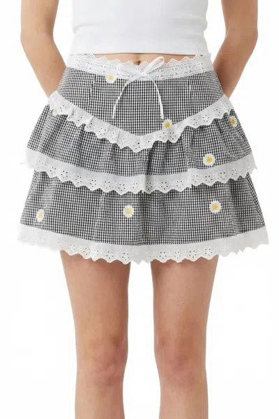 Kestan Daisy Mini Skirt In Grey In Gray