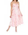 Kestan Emi Midi Dress In Pink In Multi