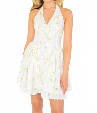 Kestan Emma Mini Dress In Multi In Blue
