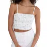 Kestan Ingrid Top In White In Multi