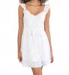 Kestan Marlene Floral Mini Dress In White In Multi