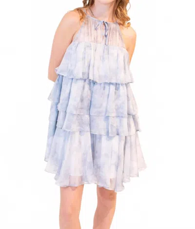 Kestan Meadow Sleeveless Dress In Purple/ Light Blue In Multi