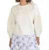 Kestan Myra Long Sleeve Sweater In White In White